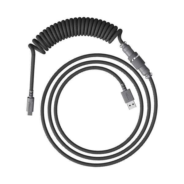 Cable Hyperx en espiral USB-C gris