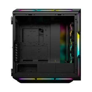 Gabinete Corsair iCUE 5000T RGB ATX semitorre de vidrio templado, Negro