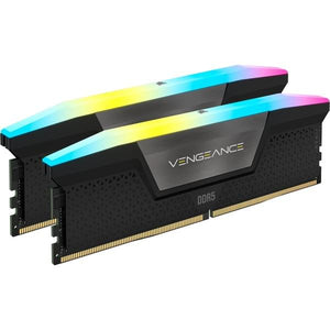 Kit Memoria Ram Corsair VENGEANCE® RGB DDR5 32GB (2x16GB) 6200MT/s CL36, DIMM, Black
