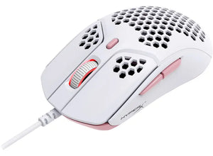 Mouse Gamer HyperX Pulsefire Haste, Wired, USB-A, 6 Botones, 16.000DPI, Blanco/Rosa