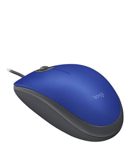 Mouse Logitech M110 SILENT, Confortable, Wired, Click Silencioso, Blue