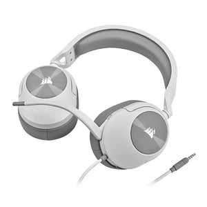 Corsair Audífonos Gamer Headset HS55 Stereo White Cableado (PC / Mac / Xbox Serie X / Xbox One / Ps4 / Ps5 / Switch)