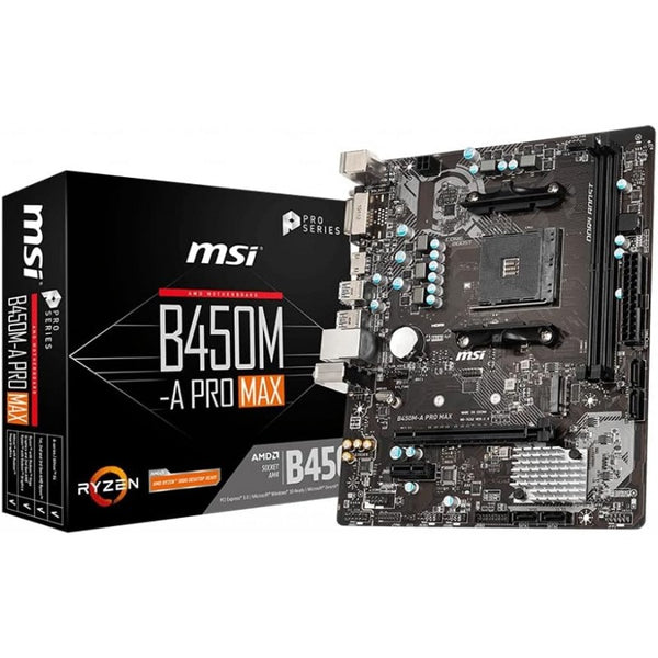 Placa Madre MSI B450M PRO-A MAX II, AMD AM4, 2x DDR4, Micro-ATX, HDMI, VGA