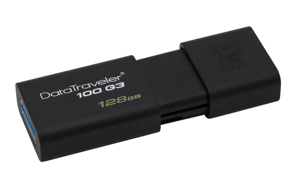 Pendrive 128GB Kingston DataTraveler® 100 G3 (DT100G3) USB 3.0, con tapa deslizante *Producto disponible en 48 horas hábiles*