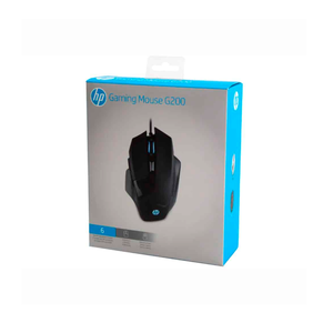 Mouse Gamer HP G200 (Óptico, 500-4000dpi, 6 botones, LED, Negro)