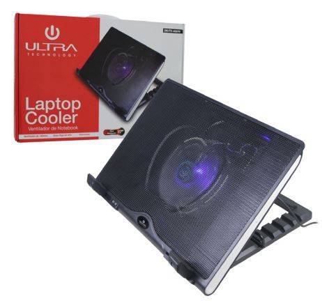 Base Ventiladora para Notebook ULTRA, Tamaños de 10 a 17 ", 2 Puertos USB