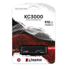Cargar imagen en el visor de la galería, Unidad de Estado Sólido Kingston KC3000, 512GB, PCIe 4.0 NVMe M.2, 7000MB/s