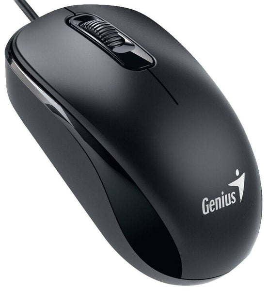 Mouse Genius DX-110, USB, Óptico, 3 botones, Ambidiestro, Negro