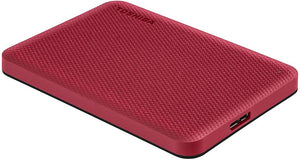 Disco Portátil Toshiba Canvio Advance, 2TB, USB 3.0, Velocidad de Transferencia 5GB/s, Rojo