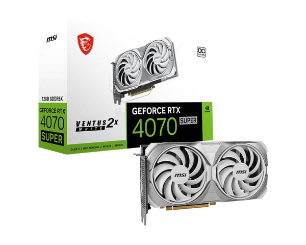 Tarjeta de Video MSI Nvidia GeForce RTX 4070 SUPER 12G VENTUS 2X WHITE OC, 192-bit, PCI-e 4.0