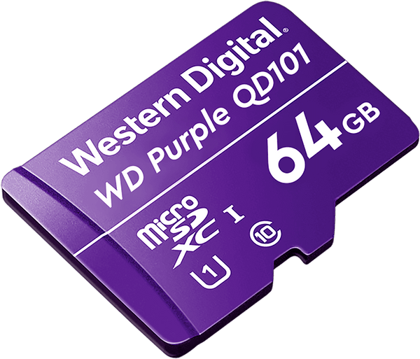 Tarjeta de Memoria Flash Western Digital WD Purple SC QD101, 64GB MicroSDHC Clase 10