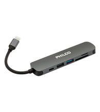 Cargar imagen en el visor de la galería, ADAPTADOR MÚLTIPLE HUB USB-C 6 EN 1  + USB 3.0