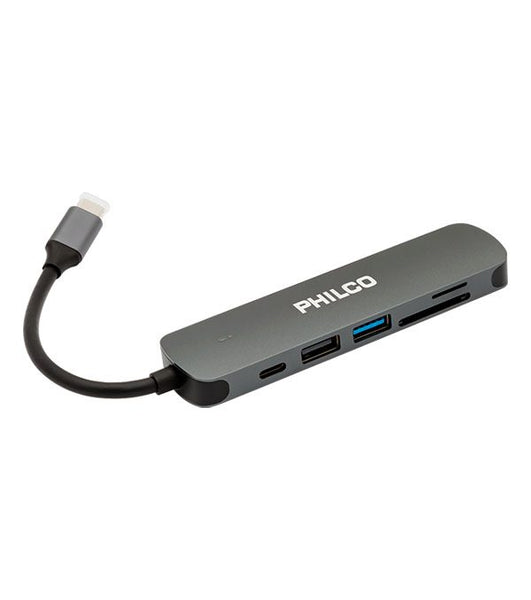 ADAPTADOR MÚLTIPLE HUB USB-C 6 EN 1  + USB 3.0