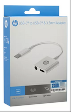 Cargar imagen en el visor de la galería, ADAPTADOR HP DHC-TC132 USB-C A 3,5 Y USB-C
