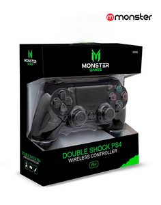 Control Inalámbrico PS4 Monster Games, Wireless d2.1+edr, Negro