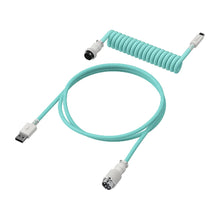 Cargar imagen en el visor de la galería, Cable en espiral HyperX USB-C Verde claro - Blanco