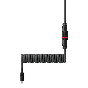 Cable en espiral HyperX Gaming USB-C Gris - Negro