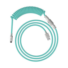Cargar imagen en el visor de la galería, Cable en espiral HyperX USB-C Verde claro - Blanco
