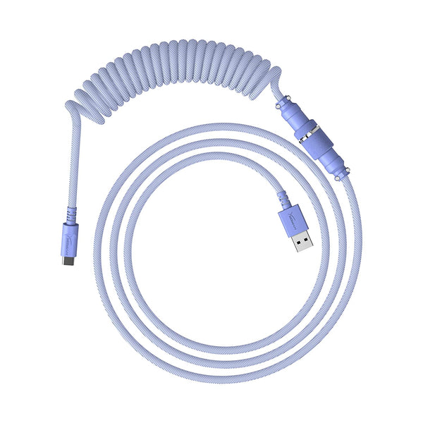 Cable Hyperx en espiral USB-C lila