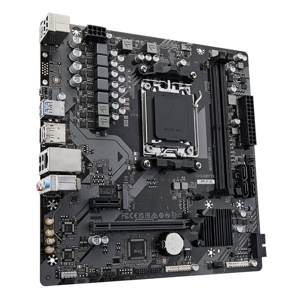 Placa madre Gigabyte, AM5, micro ATX, DDR5, PCI 4.0, 2 DIMM (Up to 6400Mhz), PCIe EZ-Latch, Q Flash Plus