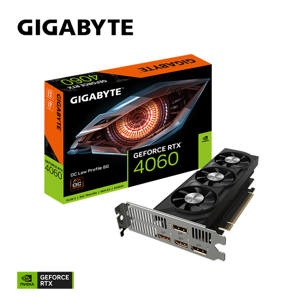 Tarjeta de Video Gigabyte GeForce RTX™ 4060 OC Low Profile 8G