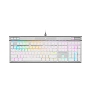 Corsair Teclado Mecánico-Óptico Gamer K70 PRO RGB Optical-Mechanical Gaming Keyboard with PBT DOUBLE SHOT PRO Keycaps (ENG) WHITE