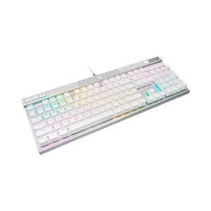 Corsair Teclado Mecánico-Óptico Gamer K70 PRO RGB Optical-Mechanical Gaming Keyboard with PBT DOUBLE SHOT PRO Keycaps (ENG) WHITE