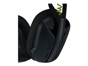 Audífono Gamer Logitech G435 Lightspeed Bluetooth Black, compatible con PC, PS4, PS5, Móvil