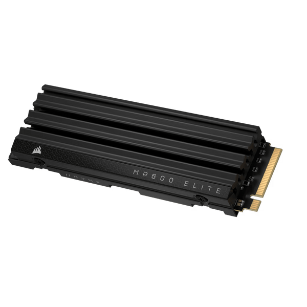 Corsair Memoria SSD MP600 Elite 1 TB PCIe Gen4 x4 NVMe 1.4 M.2 7000MB/S Lectura - 6500MB/S Negro - Con Disipador