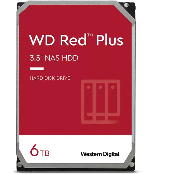 Disco Duro Western Digital Red Plus de 6TB (3.5“, NAS, SATA, 5.400rpm, 256MB Caché)