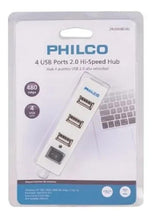 Cargar imagen en el visor de la galería, HUB PHILCO USB 2.0 4 PUERTOS BLANCO