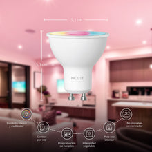 Cargar imagen en el visor de la galería, Ampolleta Nexxt GU10 LED inteligente Wi-Fi Multicolor 4W 400lm