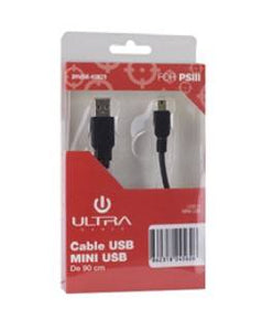 Cable USB-A a Mini-USB Ultra, Largo 1.8 Metros, Negro