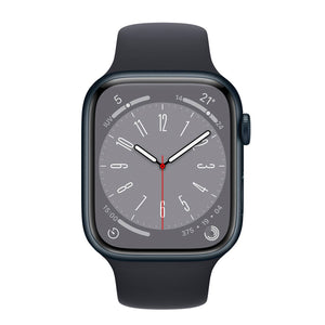Apple Watch Series 8, Case Aluminio Medianoche, 45mm, Correa Deportiva Medianoche