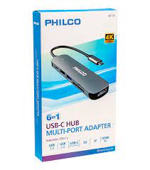 ADAPTADOR MÚLTIPLE HUB USB-C 6 EN 1  + USB 3.0