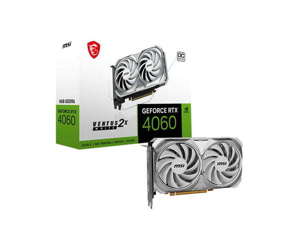 Tarjeta de Video MSI Nvidia GeForce RTX 4060 VENTUS 2X WHITE OC, 8GB GDDR6, 128-bit, PCI-e 4.0