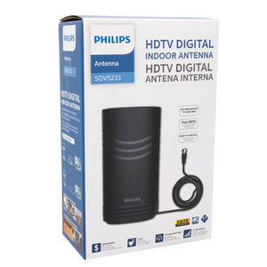 Antena Philips SDV5233/55, HDTV, Indoor Omnidireccional, Negro