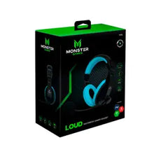 Cargar imagen en el visor de la galería, Audífonos Gamer Monster Loud, Over-Ear, Compatible con PC/PS/XBOX, Azul  29MTG550BL