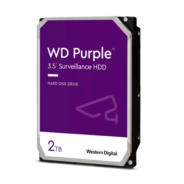 DISCO DURO WESTERN DIGITAL PURPLE, 2 TB, PARA VIDEOVIGILANCIA, 5400 RPM (WD23PURZ)