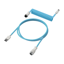 Cargar imagen en el visor de la galería, Cable en Espiral HyperX USB-C Azul Claro - Blanco