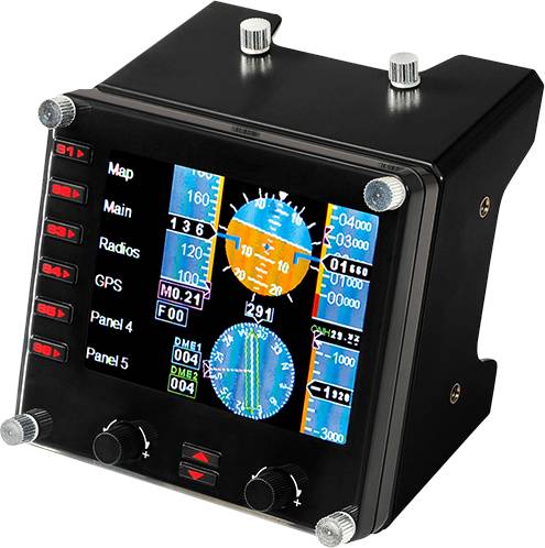 Controlador de Vuelo Logitech Flight Instrument Panel, Wired, Compatible con PC