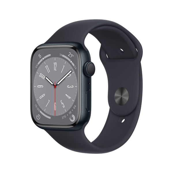 Apple Watch Series 8, Case Aluminio Medianoche, 45mm, Correa Deportiva Medianoche