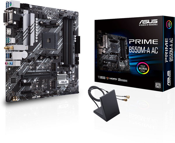 Placa Madre Asus Prime B550M-A AC, Socket AM4, DDR4 2133/4600MHz, microATX