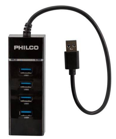 HUB PHILCO USB 3.0 4 PUERTOS CON LUZ