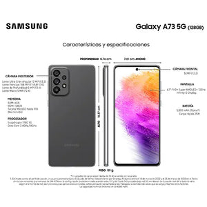 Smartphone Samsung Galaxy A73 5G Negro