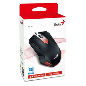 Mouse Óptico Genius X-G200 Alámbrico USB 1000Dpi 3 Botones Retroiluminado, Led Red