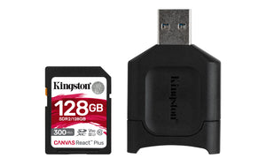 Memoria SD Kingston MLPR2/128GB de 128GB, Clase 10, UHS-II U3. Incluye adaptador USB  *Ítem disponible en 48 horas hábiles aprox. Leer descripción*