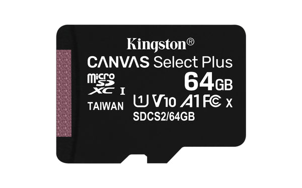 Tarjeta microSDHC Kingston Pack 3x64GB Canvas Select Plus Incl.1 adaptador
