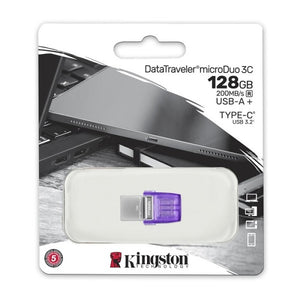 Pendrive Kingston DataTraveler microDuo 3C, 128GB, USB 3.2 Gen 1 / USB-C