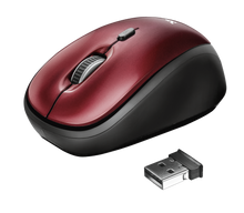 Cargar imagen en el visor de la galería, Mouse Trust Yvi Wireless Red, Cobertura inalámbrica de 8 mts *Producto disponible en 48 horas hábiles*